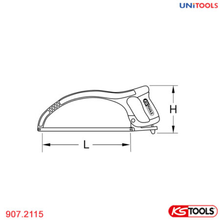 Khung cưa sắt cầm tay 300 mm KS Tools 907.2115-1
