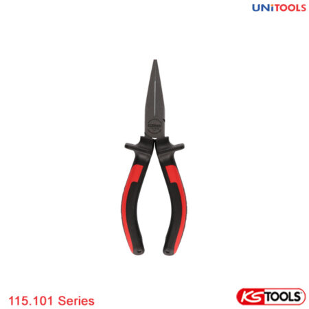 Kìm mũi dài ngàm thẳng 200mm KS Tools 115.101 Series