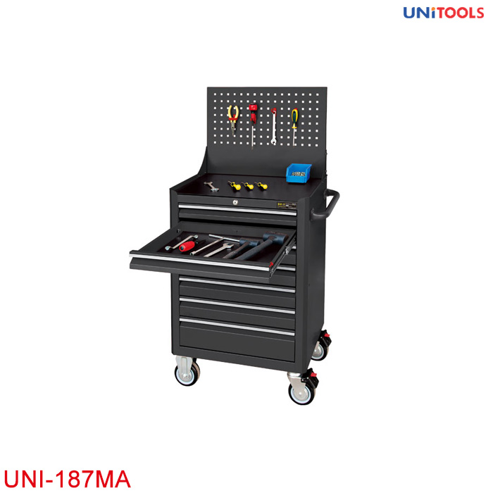 Tủ 7 ngăn kết hợp giá treo dụng cụ sửa chữa UNI-187MA-3