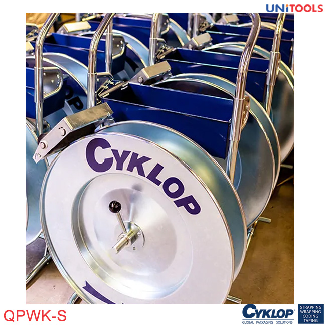 ảnh xe đẩy dây đai thép đai nhự Cyklop QPWK-S 9-19 mm