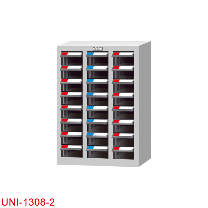 Tủ đựng linh kiện nhiều ngăn UNI-1308-2 kim loại tấm