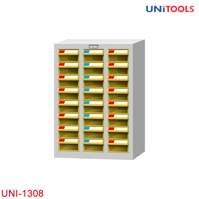 Tủ đựng linh kiện nhiều ngăn UNI-1308 kim loại tấm