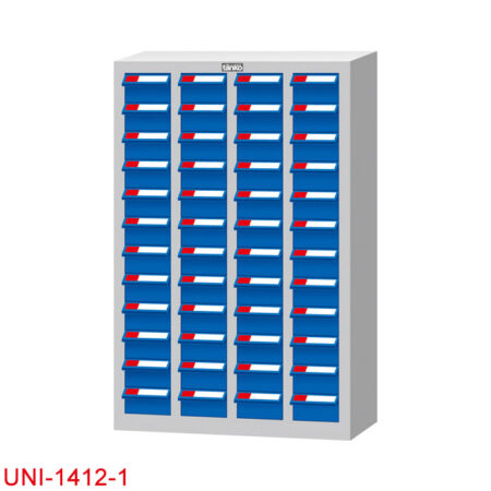 Tủ đựng linh kiện nhiều ngăn UNI-1412-1 kim loại tấm