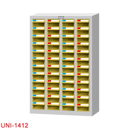 Tủ đựng linh kiện nhiều ngăn UNI-1412 kim loại tấm