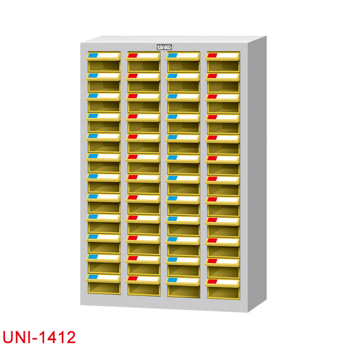 Tủ đựng linh kiện nhiều ngăn UNI-1412 kim loại tấm