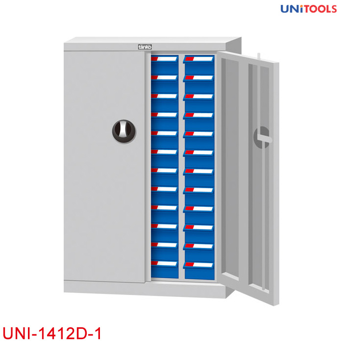 Tủ đựng linh kiện nhiều ngăn UNI-1412D-1 kim loại tấm
