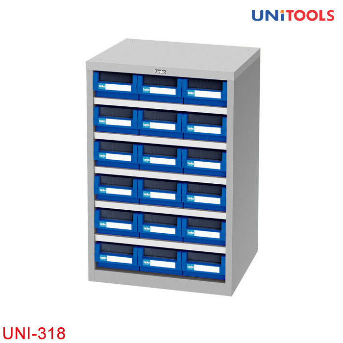 Tủ đựng linh kiện nhiều ngăn UNI-318 kim loại tấm
