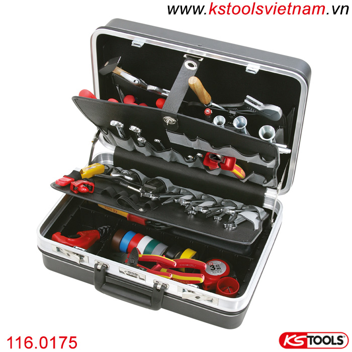 bộ đồ nghề sửa chữa điện lạnh điều hòa 129 món 116.0175 ks tools (1)