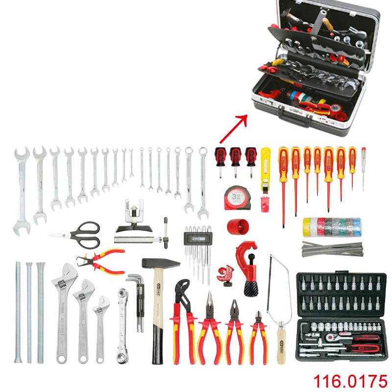 bộ dụng cụ dạy nghề sửa chữa điện lạnh ks tools 116.0175