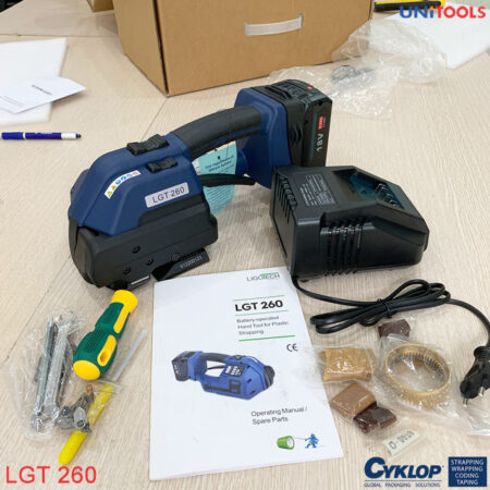 máy đóng đai nhựa dùng pin hàn nhiệt Cyklop LGT-260
