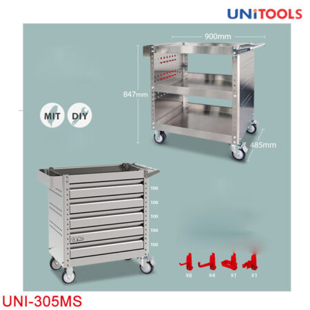Xe đẩy dụng cụ UNI-305MS 5 ngăn kéo tải trọng 400 kg (3)