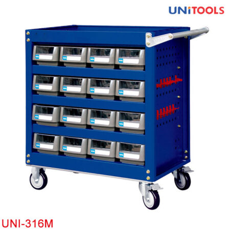 Xe đẩy dụng cụ UNI-316M 16 ngăn tải trọng 400 kg