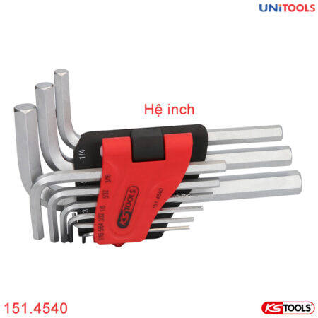 bộ lục giác hệ inch 9 cây 151.4540 KS Tools