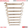 963.7304 bộ cờ lê vòng miệng bằng đồng 11 cây ks tools