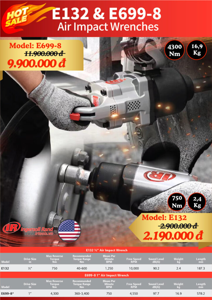 Brochure truyen thong sung van oc khi nen Model E699 8 E132 Ingersoll Rand