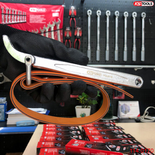 cờ lê dây đai mở lọc dầu nhớt động cơ xe ks tools 114-0170