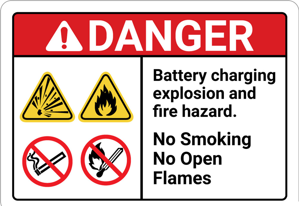 cảnh báo Nguy hiểm về cháy nổ Danger of fire and explosion