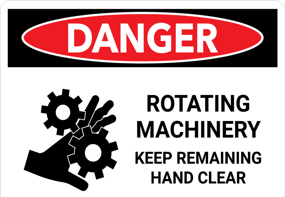 biển cảnh báo Nguy hiểm về máy móc Danger of machinery