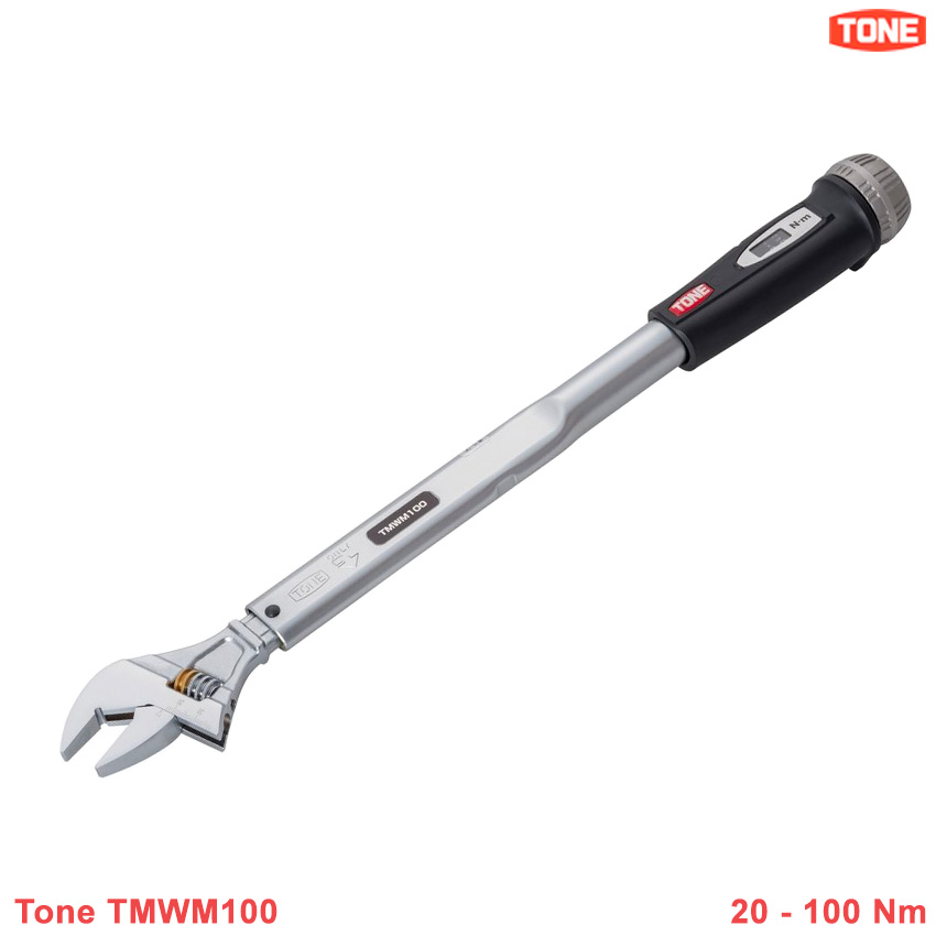 TMWM100 TONE: Cờ lê lực 100Nm đầu mỏ lết độ mở 17-38 mm