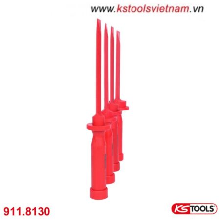 Bộ đục sợi thuỷ tinh 4 chiếc 19-38mm KS Tools 911.8130