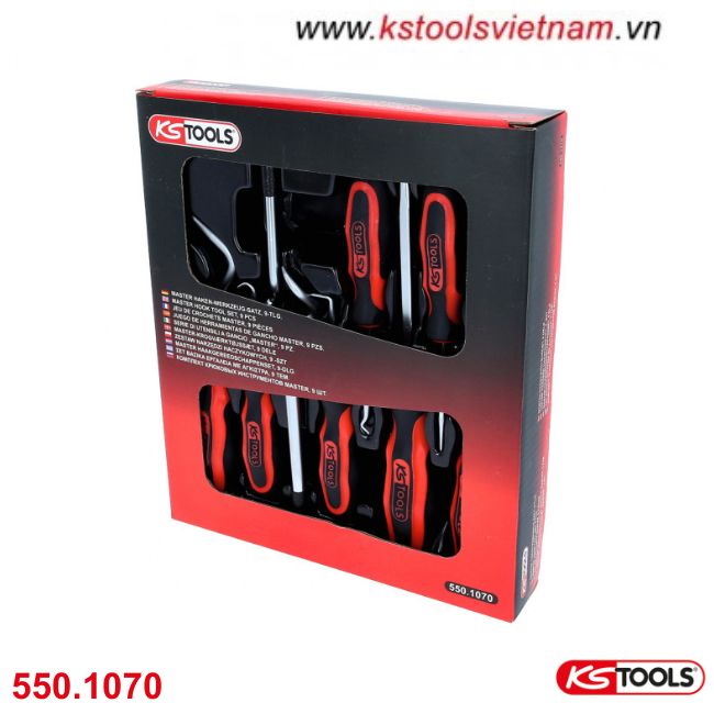 Bộ dụng cụ móc lỗ 9 chi tiết model 550.1070 KS Tools