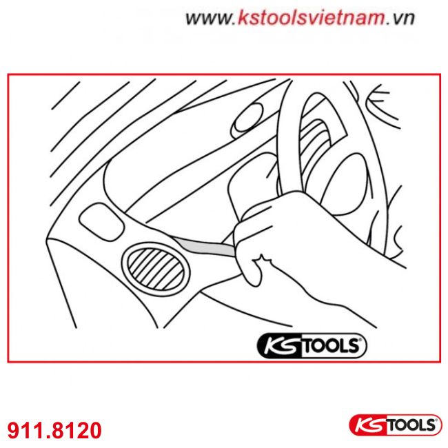 Bộ dụng cụ tháo trang trí, nội thất xe ô tô 911.8120 KS Tools Mã: