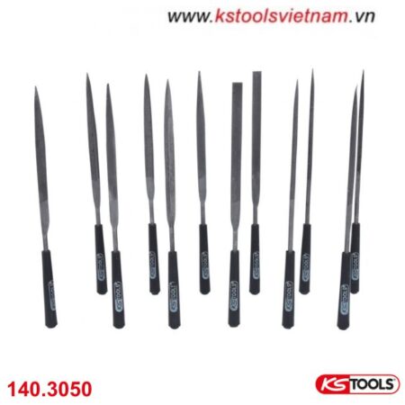 Bộ giũa 12 chi tiết 145mm, mã hiệu 140.3050 KS Tools