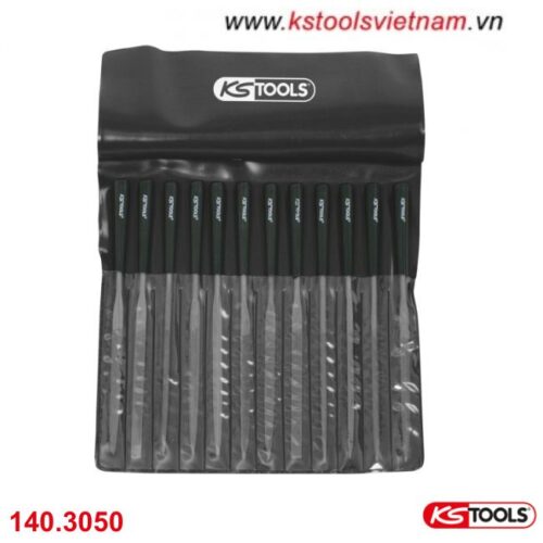 Bộ giũa 12 chi tiết 145mm, mã hiệu 140.3050 KS Tools