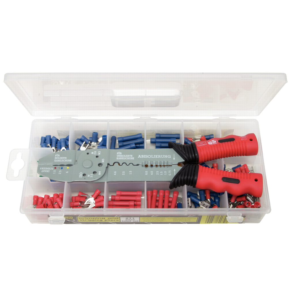 Bộ kìm bấm cos 0,75 - 6,0 mm² 271 chi tiết KS Tools 115.1230