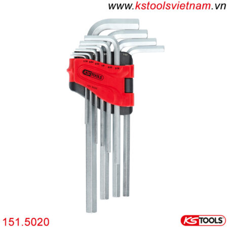 Bộ chìa lục giác hệ inch loại dài 10 chi tiết 151.5020 KS Tools