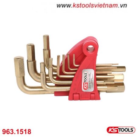 BRONZEplus Bộ lục giác đầu bi 9 cây bằng đồng 963.1518 KS Tools