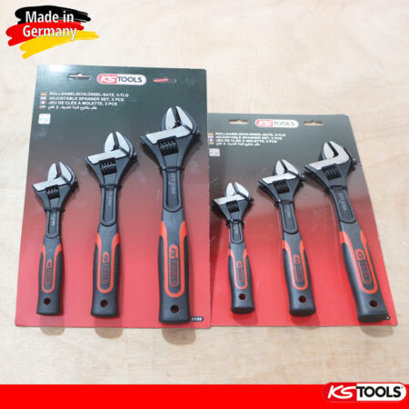 Bộ mỏ lết 3 chiếc tay nắm nhựa KS Tools 577.0199