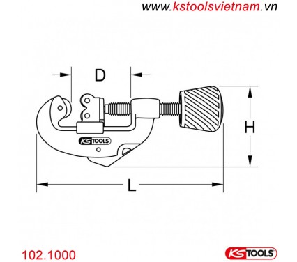 Dao cắt ống kim loại 3-30 mm có cạo bavia 102.1000 KS Tools