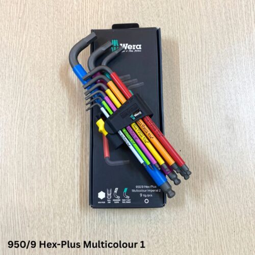 Bộ lục giác đầu bi dài 9 cây Wera 950/9 Hex-Plus Multicolour nhiều màu sắc hệ mét