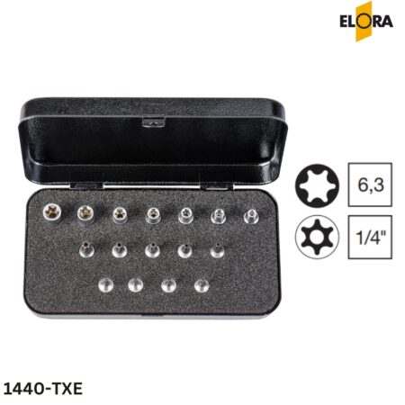 ELORA 1400-TXE Bộ tuýp sao có lỗ 16 chi tiết