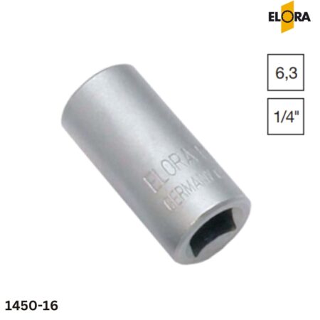 ELORA 1450-16 Đầu chuyển tuýp vuông sang lục giác 1/4 inch