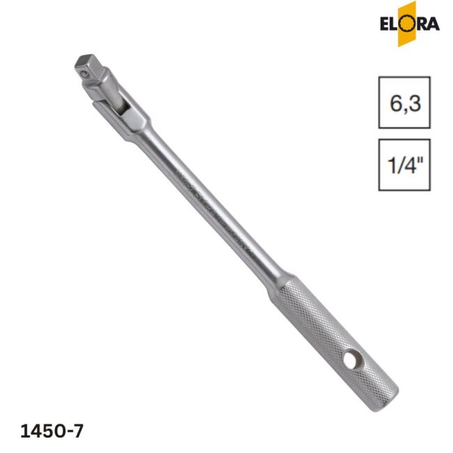 ELORA 1450-7 Tay vặn đầu tuýp, đầu lắc léo 150mm