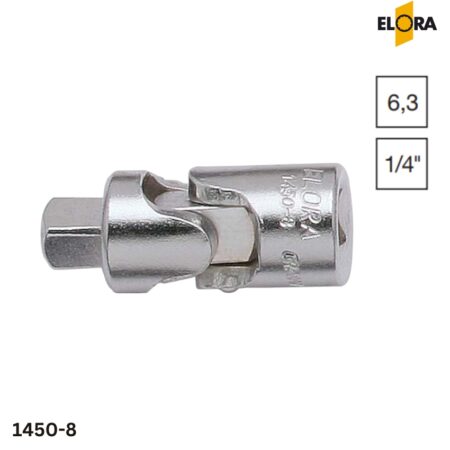 ELORA 1450-8 Đầu lắc léo, vuông 1/4″ 45mm