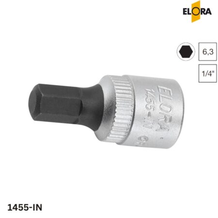 1455-IN Elora: Đầu tuýp lục giác âm 1/4 inch