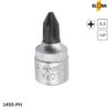 1455-PH Elora: Đầu tuýp vít bake 1/4" từ PH1 đến PH4