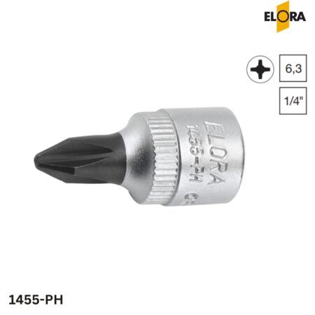 1455-PH Elora: Đầu tuýp vít bake 1/4