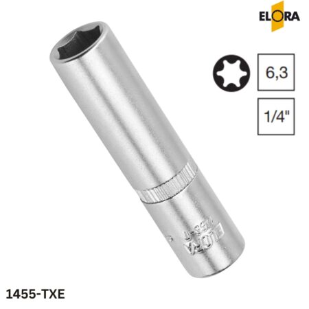 ELORA 1455-TXE Đầu tuýp sao, đầu vuông 1/4 inch