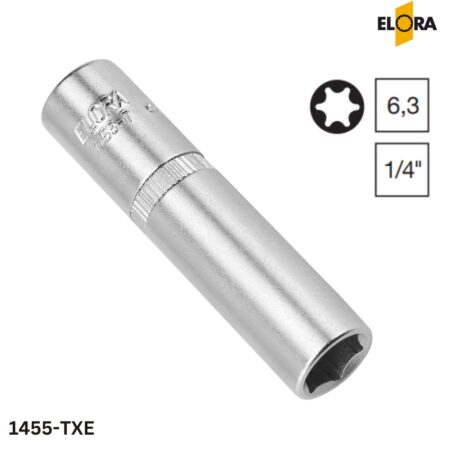 ELORA 1455-TXE Đầu tuýp sao, đầu vuông 1/4 inch