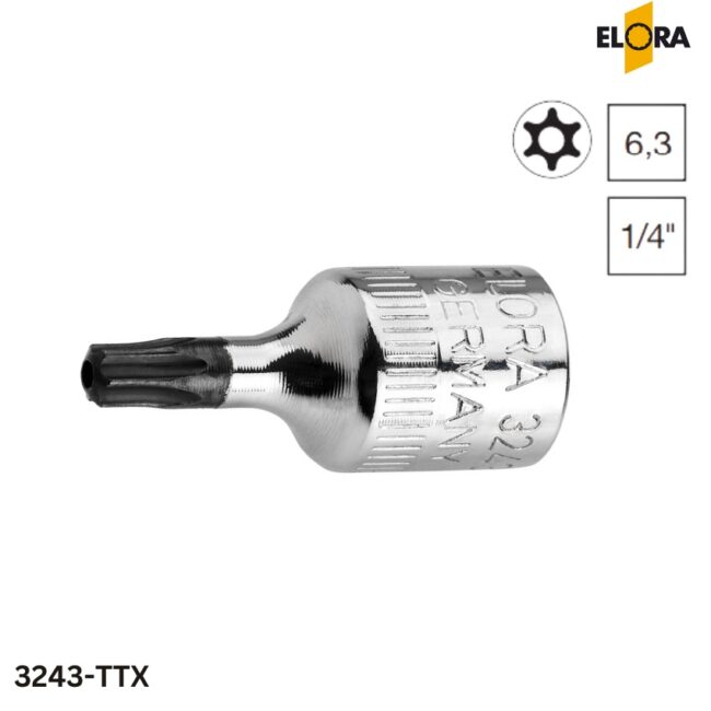 ELORA 3243-TTX Tuýp đầu vít sao, từ TTX8 đến TTX40