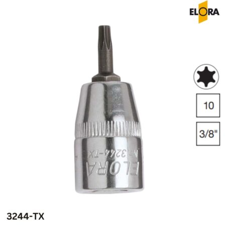 Tua vít hoa thị đầu tuýp ELORA 3244-TX, vuông 3/8 inch