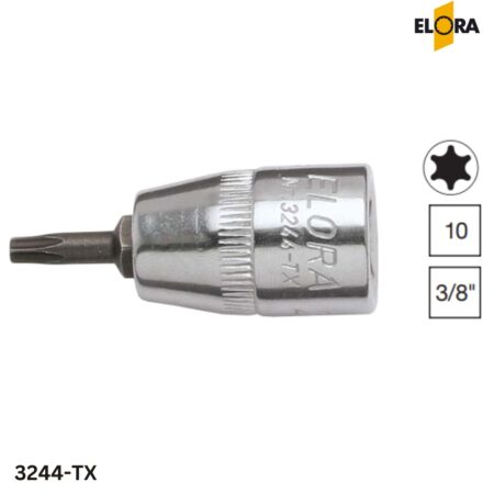 Tua vít hoa thị đầu tuýp ELORA 3244-TX, vuông 3/8 inch