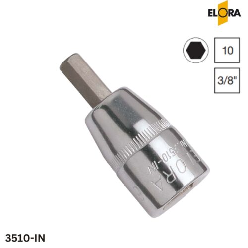 Đầu tuýp lục giác ELORA 3510-IN, 3/8 inch