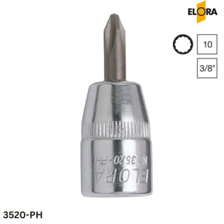 ELORA 3520-PH Tua vít pake đầu tuýp, 3/8 inch
