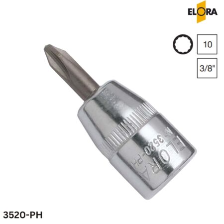 ELORA 3520-PH Tua vít pake đầu tuýp, 3/8 inch