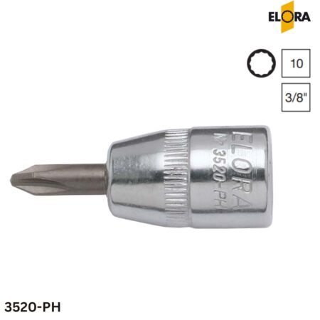 ELORA 3520-PH Tua vít pake đầu tuýp, 3/8 inch